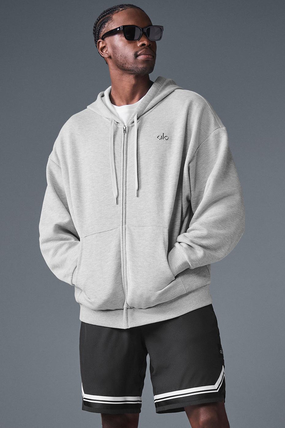 ALO Grey Full Zip Hoodie